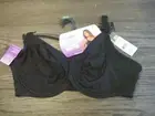 Fruit of the Loom Fit for Me Silky Smooth Unlined Bra NWT BLACK 38DD / 38E