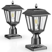 Solar Lamp Post Light Outdoor - 3000K Warm White, IP45 Waterproof Post Solar ...