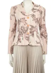 Pink Striped Baroque Pattern Jacket