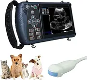 DAWEI Veterinary Ultrasound Machine for Pregnancy Portable Vet Handheld Scanner B-Ultra Sound Lightweight Ultrasound with Waterproof Probe for Cattle,Pig,Sheep,Dog use (Micro-Convex Probe)