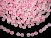 Alphabet Beads Pink Glow In The Dark 250pc DIY FRIENDSHIP BRACELETS