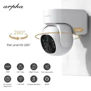 2MP Solar Battery Security Camera IP65 Pan Tilt Loop Recording Night Vision Cam