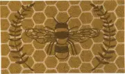 NOW DESIGNS DANICA 'HONEYBEE' DOORMAT 18"X30"X1" COIR FIBER ECO 3075161 NEW