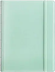 FILOFAX Refillable Pastel Notebook, A5 (8.25" x 5") Duck Egg - 112 Cream moveable Pages - Index, Pocket and Page Marker (B115052U)