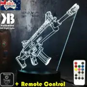 Battle Royale Game PUBG TPS RIFLE 3D LED Night Light 7 Colour Change Room Lamp