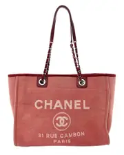 Chanel Pink Canvas Deauville (Authentic Pre-Loved)
