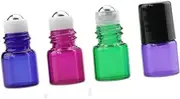 DECORNIJIA 6PCS Portable Essential Oil and Perfume Dispensing Glass Bottles Refillable Roll Ball Bottles Each Lightweight Durable for Travel Go Use Random Color