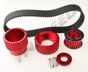 Gilmer Drive Pulley Kit Red For Mazda 12A 13B 20B 15mm RX7 FD FC RX3 (for: Mazda)