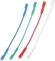 PHENOFICE Record Player Wire Holder 4 Pack Phono Lead Wires Universal Phono Cords for Gramophone