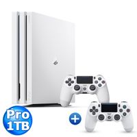 SONY PS4 Pro主機1TB-冰河白 + 任選第二隻手把