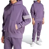 在飛比找Yahoo奇摩購物中心優惠-Adidas New C Hoodie 男款 紫色 休閒 日