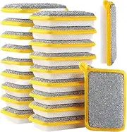 Scrub Sponges | Sink Sponge 20X,Reusable Absorbent Pads Double Sided Scrubber Dishcloths Washcloths for Pan Dishwasher House Sink Bathroom