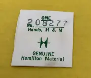 Hamilton 208277 Hour/Minute Hands Lum. Gilt Lozenge Size 8/0 Grades 735-748 NOS