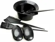Baluue 1 Pcs Hair Coloring Comb Professional Hair Dyeing Brush Mixing Bowl Earmuffs for Home and Salon Use DIY Tint Hairbrush Tool for Barbershops Black