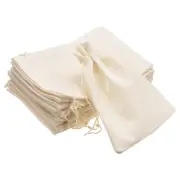 Linen Burlap Bags with Drawstring for Gifts,DIY Craft Beige 15 x 20cm 12pcs