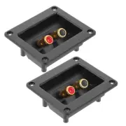 2 Pcs Terminal Box Terminals Speaker Banana Plugs Connector Connectors