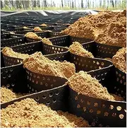 Ground Topsoil/Gravel Grid for Landscaping Parking Lots Yard, 2" High Gravel Ground Grid Driveway Stabilization Grids, 2/3/4/5/6 M Wide(6x7m/19.7x23ft)