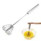 Semi-automatic Egg Whisk, Egg Beater, Stainless Steel Hand Push Whisk For Egg...