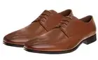 Perry Ellis Men’s Faux Leather Derby Lace-Up Dress Shoe Brown New in Box Size 12