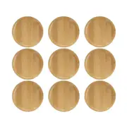 9 Pcs Wine Glass Charcuterie Topper, Charcuterie Wine Glass Topper, Bamboo Wine Glass Topper Wine Glass Topper Plate Random Color