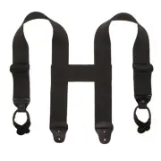 New CTM Men's Elastic 2 Inch Wide Button-End Wader Suspenders