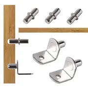32Pcs Shelf Support Pegs 6mm L Shape Metal Shelf Pegs Cylindrical Pins Holder