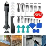 29Pcs Silicone Scraper Sealant Soft Remover Tool Set Caulking Flat Finisher Grou