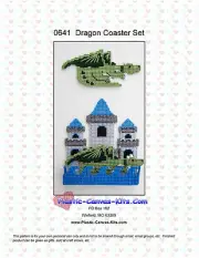 Dragon Coaster Set with Castle Coaster Holder-Plastic Canvas Pattern or Kit
