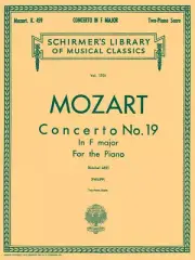 Mozart Concerto No. 19 in F K.459 Schirmer Piano Duet Sheet Music 050261010