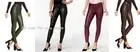Hue Leggings Faux-Leather Shadow Olive / Napa Espresso S, M, L,XL,1X