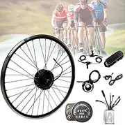 Electric Bike Conversion kit 20"/24"/26"/27.5"/28"/29"/700C Rear Wheel Brushless Hub Motor E-Bike Conversion Kit, 36V 250W/350W E-Bike Conversion Kit,Ebike Wheel Kit(250W,24inch)