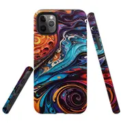 For iPhone 11 Pro Tough Protective Cover, Swirling Paint