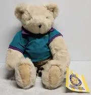 Nwt-Vermont Teddy Bear 16" Handmade Jointed Light Tan Skirt & T-Shirt CLASSIC