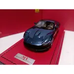 MR 1 43 法拉利羅馬樹脂仿真超級跑車模型 FERRARI ROMA 金屬藍