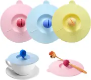 Geneic Silicone Cup Covers (Set of 6),Cup Covers for Drinks Reusable,Wine Glass