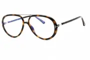 TOM FORD FT5838-B 052 Eyeglasses Dark Havana Clear Frame 57mm