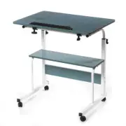 Laptop Table Computer Side Bed Adjustable Writing Desk Portable Folding Rolling