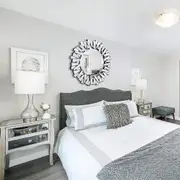 Stunning 32 Silver Round Wall Mirror
