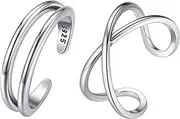 [ChicSilver] 925 Sterling Silver Toe Ring Minimalist Hypoallergenic Adjustable Band Ring Summer Beach Bare Foot Jewelry