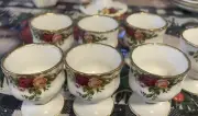 Royal Albert Old Country Roses Egg Cups X Seven Made in England.