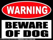 Beware of Dog Sign Metal Sign Outdoor Yard Aluminum Warning Sign 9"x12" WS425
