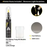 Touch Up Paint For Ssang Yong All Models EBL Latte Greige With Polish Paste