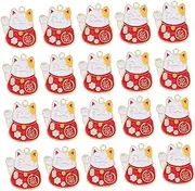 [AUTSUPPL] 40pcs Diy Cat Charms Luck Cat Jewelry Charms for Necklace Beckoning Keychain Accessories