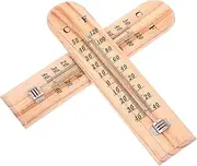 Gogogmee Digital Analog Wooden Wall Thermometer Set Precision Temperature Monitoring for Use