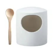 Maxwell & Williams Epicurious 12cm Porcelain Salt Pig Tableware w/ Spoon White