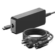 KFD 140W GaN USB-C Slim Laptop Power Adapter/PD3.1 Charger With Power Cord Cable - Black - Compatible 20V 5A PD 100W [A100C6-62368-PD140W]