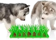 Silicone Grass Mat for Cats, Grass Foraging Mat, Snuffle Mat for Dogs and Cats, Grass Sniff Mats for Cat, Dog Food Mat Slow Feeder, Cat Foraging Mat Pad Silicone Slow Feeder Food Mat for Pet