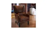 Salerno Brown Fabric high-backed Armchair