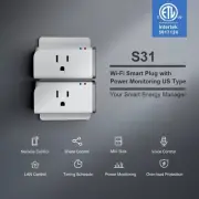 SONOFF S31 US Smart Plug WIFI Socket Switch Power Metering APP Control Timer 15A