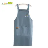 在飛比找誠品線上優惠-Conalife 簡約風防水背帶工作圍裙(藍色)